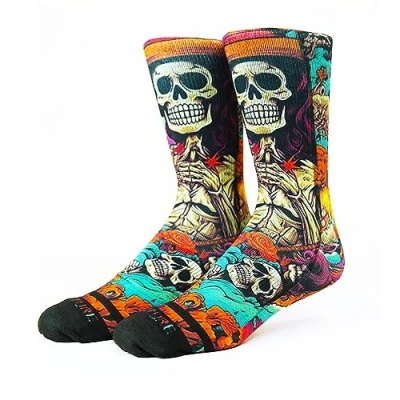 Image of Venture Widow Socks, Soft Athletic Men&#039;s Ribbed with Reinforced Heel and Toe Crew Sole Support Walking S/M
