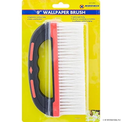 Image of New 9&quot; Wallpaper Smoother PASTING Brush with Handle BRISTLES Paste Decorating
