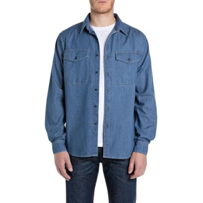 Image of Replay Men&#039;s M4124 Shirt, 009 Medium Blue, L