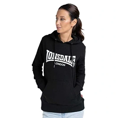 Image of Lonsdale Women&#039;s FLOOKBURGH Hoodie, Black, XS