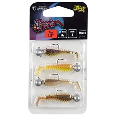 Image of Fox Rage Micro Spikey Fry Mixed UV Colour Pack Loaded Softbaits 4cm (3g) (4 pieces) Shad
