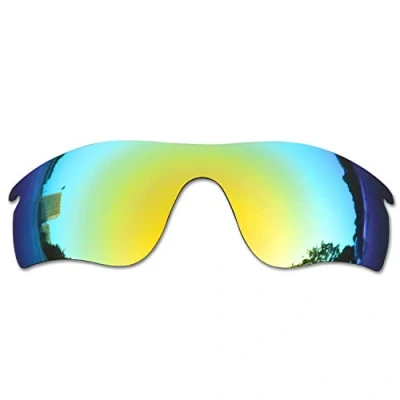 Image of SOODASE For Oakley Radarlock Path Sunglasses Gold Polarized Replacement Lenses