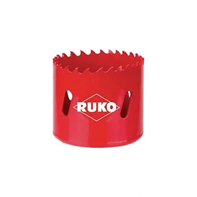 Image of Ruko HSS Bi Metal Hole Saw with Varied Toothing, Red Finish, 57.0 mm Diameter, R106057