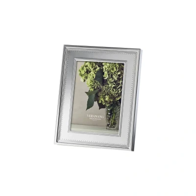 Image of Vera Wang Picture Frame, grosgrain, Silver Plated, 5&quot;x7&quot;