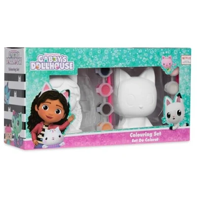 Image of Gabby&#039;s Dollhouse Paint Your Own Plaster Figures Set of 2 for Girls DIY Crafts Art Activity Gifts