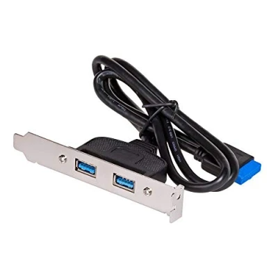 Image of Akyga AK CA 47 ATX PC Bracket 2x USB 3.0 20 Pin Slot Cover