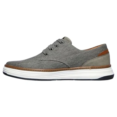 Image of Skechers Men&#039;s Men s Moreno Canvas Oxford Shoe, Taupe, 10.5 UK