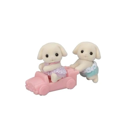 Image of Sylvanian Families 5737 Flora Rabbit Twins Dollhouse Playsets