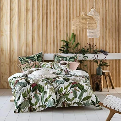 Image of Linen House Wonderplant Double Duvet Cover Set, Cotton, Multi