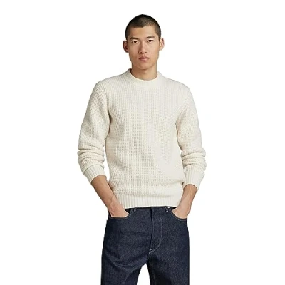 Image of G STAR RAW Men&#039;s Chunky r knit, Beige (eggnog D23536 D170 G076), XL