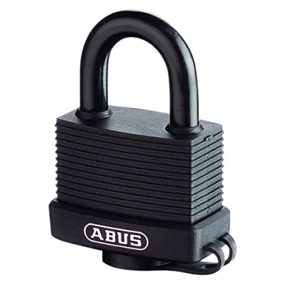 Image of ABUS brass padlock 70/45 weatherproof lock body impact resistant plastic casing security level 5