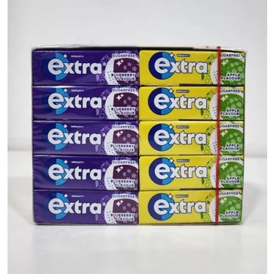 Image of extra Apple &amp; Blueberry Flavour Chewing Gum Mixed Case 30 x 10 Pieces
