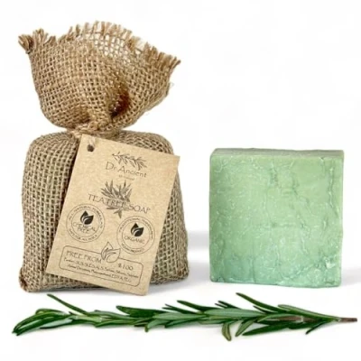 Image of Dr.Ancient Tea Tree Soap Bar Organic Natural Vegan Traditional Handmade Antique Antibacterial, Effective For Acne Absolutely No Chemicals! Pure Soap!