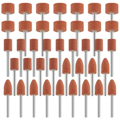 Image of 42pcs Abrasive Mounted Stone Grinding Wheel Head, Set for Dremel Rotary Tool Accessories 1/8&quot; Shank Grinding, Polishing, Deburring