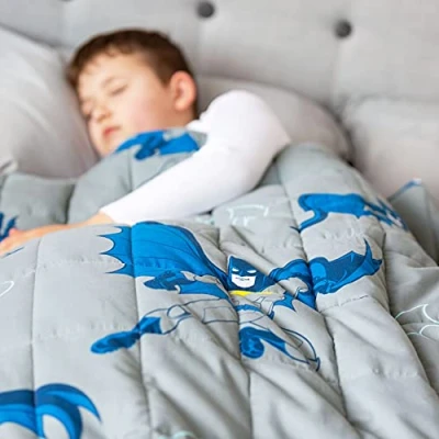 Image of Rest Easy Batman Weighted Blanket For Children &amp; Adults Heavy Sleep, Stress Relief, Anxiety Relief Sensory Calming Great Sleep 100% Super Soft Cotton Material