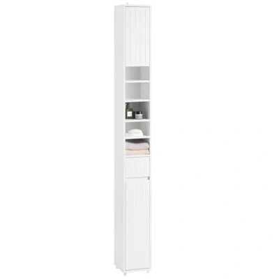 Image of SoBuy 20cm Wide Bathroom Tall Cabinet Cupboard Storage White W20 x D20 H180cm BZR160 W