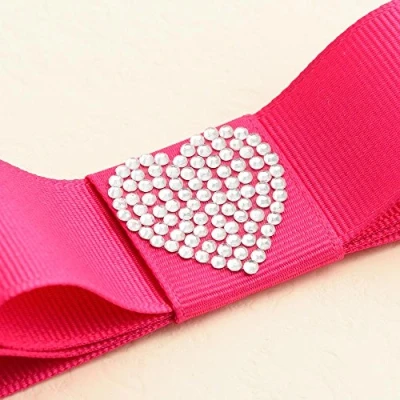 Image of 2.5cm Solid Heart Self Adhesive Diamante Rhinestone Gem Craft Sticker (12 Pieces)