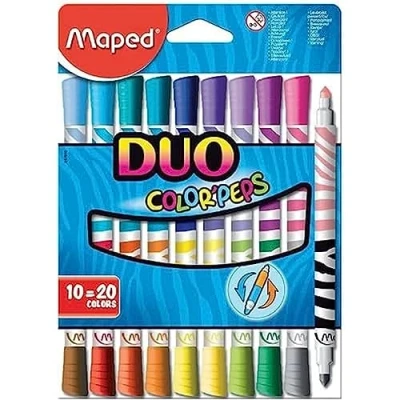 Image of Maped Duo Color &#039;Peps Colouring Markers x 10=20 Colors