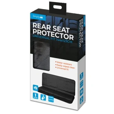 Image of 11x Simply Rear Black Water Resistant Seat Protectors RSBP02