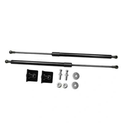 Image of Car Front Bonnet Hood Gas Struts Shock For SEAT Ibiza KJ 6F 2017 2023 Modify Carbon Fiber Lift Support Dampers Absorber(Normal black)