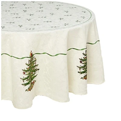 Image of Avanti Linens Spode Christmas Tree Collection Ivory Table Linens, Cotton, Multi Color, 12&quot; x 8&quot; (Set of 1)
