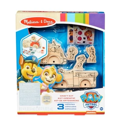 Image of Melissa &amp; Doug PAW Patrol Wooden Vehicles Craft Kit