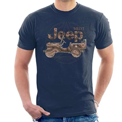 Image of Jeep Willys MA Star Men&#039;s T Shirt Navy Blue