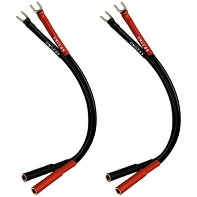 Image of CESS 083 Female Banana Jack to Spade Plug for Speaker Cable (Small Spade)