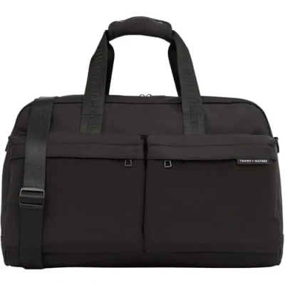 Image of Tommy Hilfiger Men’s Element Repreve Duffle Bag, Black (Black), One Size