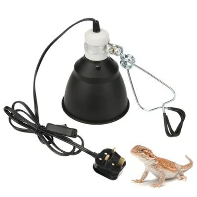 Image of Haokaini E27 Reptile Turtle Heat UVA/UVB Bulb Lamp Light Holder 220V 300W Clamp Heating Lighthouse for Chicken Brooder Basking(UK Plug)