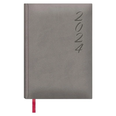 Image of Dohe Diary 2024 Day Page Size: 15 x 21 cm (A5) 336 Pages Stitched Binding Hardcover Grey Model Brasilia