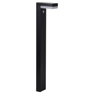 Image of Filius LED Solar Outdoor Bollard Anthracite PIR + Dusk to Dawn Sensor 3000K IP44