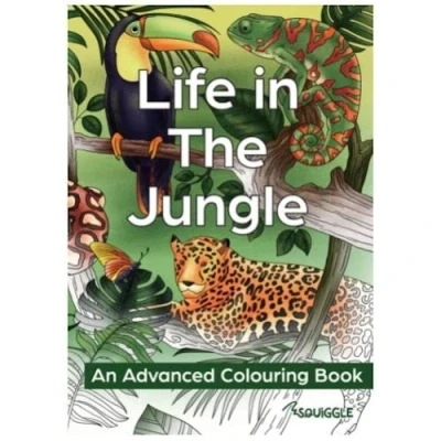 Image of Ditzy Doll Life in The Jungle Colouring Book Adults De Stress Relief Relaxing Therapy Colour Activity Assorted Single