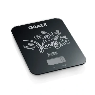 Image of Graef KS202EU Digital Kitchen Scales, Glass, Black