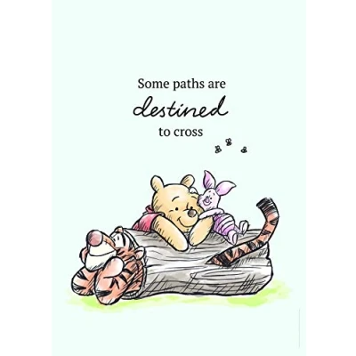 Image of Komar Disney Wall Picture Winnie the Pooh Path Children&#039;s Room Decoration Art Print Size 30 x 40 cm (Width Height) Without Frame WB062