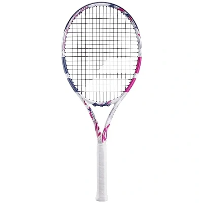 Image of Babolat Evo Aero Pink Strung Tennis Racket for Adults Ideal Progress Power and Comfort Aerodynamic Spin Alpha Frame Grip 2 Pleasant Syntec French Brand