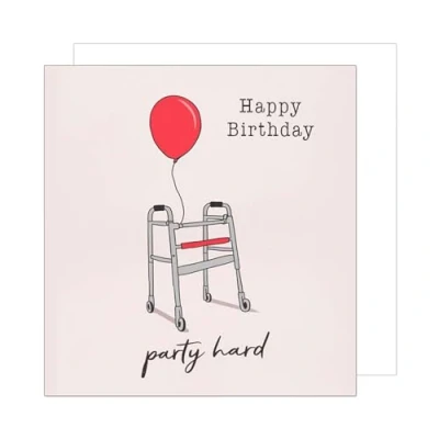 Image of Edition Seidel Premium Square Birthday Card with Envelope Greeting Happy For Him or Her Friend Mum Dad Husband Wife Boyfriend Girlfriend Party Hard Joke (GQ408 SW025)