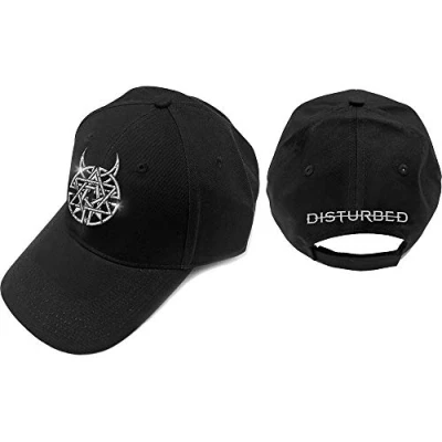 Image of Disturbed Baseball Cap Icon &amp; Band Logo Official Black Unisex Snapback Taglia unica