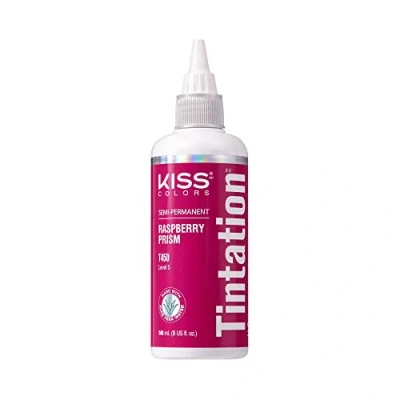 Image of Kiss Tintation Semi Permanent Hair Colour With Argan Oil, Aloe Vera Raspberry Prism T450