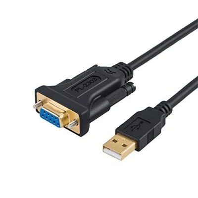 Image of USB to Serial Cable 1M, RS232 Female DB9 9 pin DCE Converter Cord Gold Plated with PL2303 Chipset for Connecting Cisco Switches, Cashier Register, Modem, Scanner, Digital Cameras, CNC, Printer