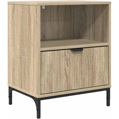 Image of vidaXL Bedside Table Sonoma oak 49 x 36 61 cm Engineered wood