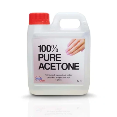 Image of Pure Acetone Acrylic Nail Remover Polish 1L Jerry RED Trade Chem