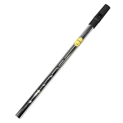 Image of Black Mouthpiece Feadog Brass D Irish Tin Whistle
