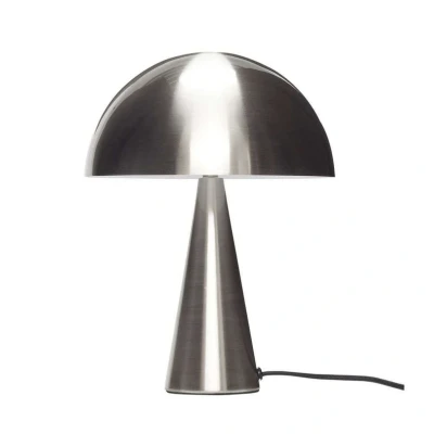 Image of HÜBSCH Mush Mini table lamp, nickel coloured, iron, E14