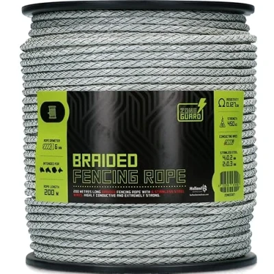 Image of ZoneGuard 6 mm to plaited fence cord Groen 200 m