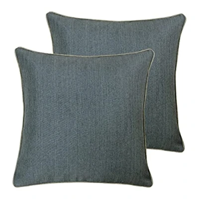 Image of Paoletti Bellucci Twin Pack Polyester Filled Cushions, Graphite/Tobacco, 55 x 55cm