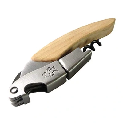 Image of Ligne W L’IROQUOIS, Waiter&#039;s Style, Pocket Double Lever Sommelier Friend Corkscrew Wood
