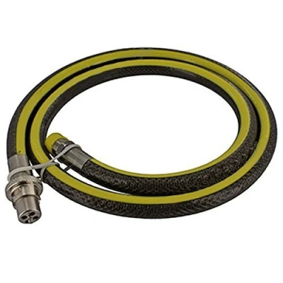 Image of SPARES2GO Universal Oven Cooker Gas Supply Hose Pipe (5ft / 1.5m, 1/2 inch, Straight Bayonet, BS EN14800 CE)