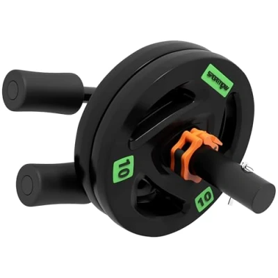 Image of SPORTNOW Tib Bar with 2 x 10kg Olympic Weight Plates, Tibialis Trainer Calf Raise Machine for Shin Splints and Knee Pain Relief, Home, Gym, Lifting Strength Training