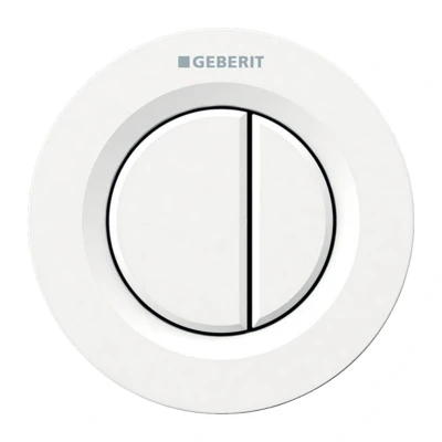 Image of Geberit Type 01 Pneumatic Dual Flush Button For Sigma Concealed Cistern White (116.043.11.1)